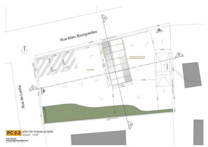 Projet d'architecture sur un terrain avec contraintes